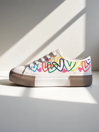 Женские кроссовки Royalfashion с принтом сердца Sercess