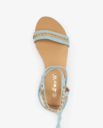 "Royalfashion Blue" moteriški sandalai "Elvierena Tie-Up"