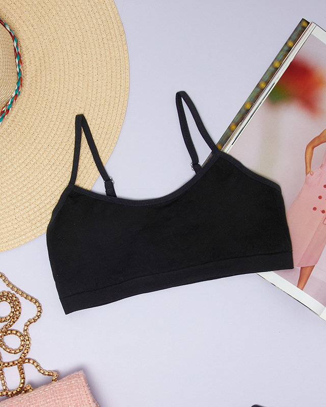 Детский спортивный бюстгальтер черного цвета - Нижнее белье