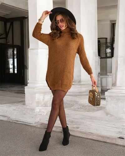 Royalfashion Женский свитер-водолазка Longer