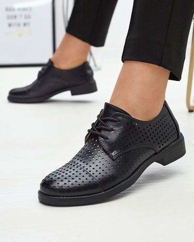 Ажурные черные женские полусапожки из экокожи Azedvo- Footwear