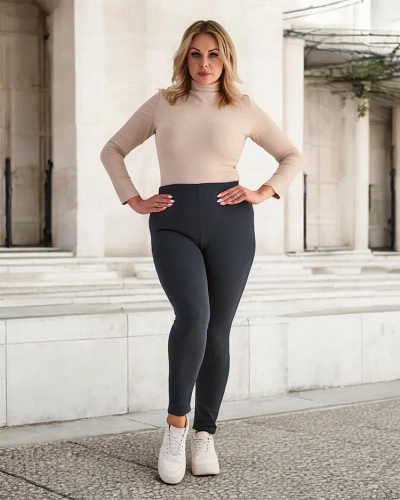 "Royalfashion" Moteriškos apšiltintos tregings kelnės PLUS SIZE