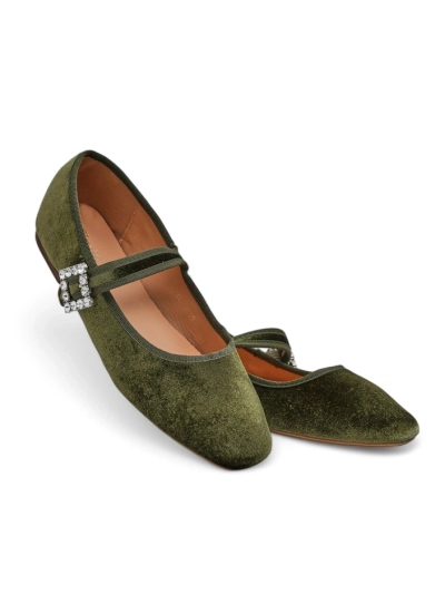 Royalfashion Женские балетки а-ля велюр с пряжкой и ремешком Enribes