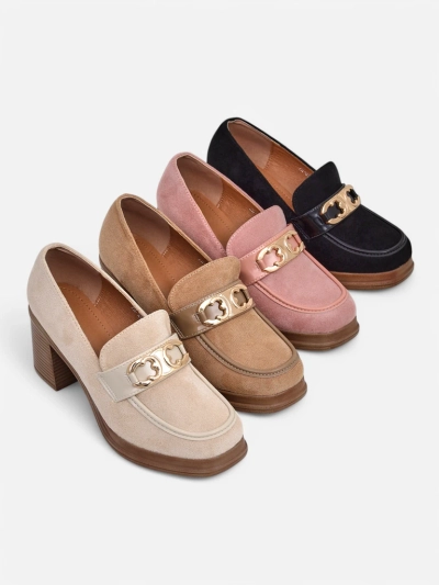 Royalfashion Женские мокасины на высоком каблуке Qeroy