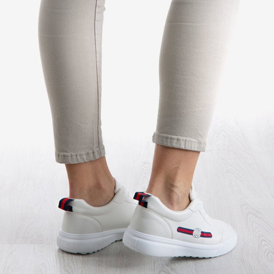 Белые женские теннисные туфли с декоративным принтом Marigold - Обувь