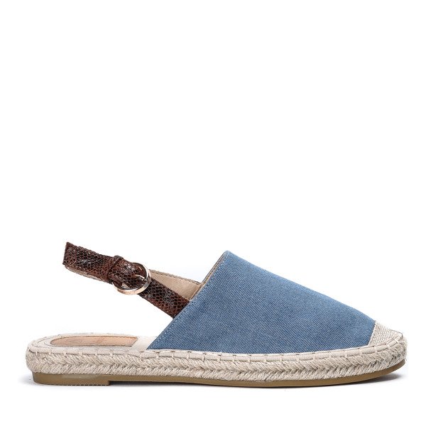 Niebieskie espadryle z odkrytą piętą Daisy - Obuwie