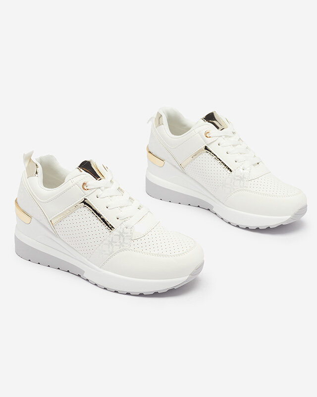 Женские спортивные кроссовки на каблуке белого цвета Eyam- Footwear