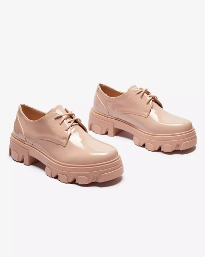 Розовые лакированные женские полуботинки Delgor- Footwear