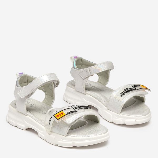 Sidabrinės blizgios basutės mergaitėms Lorij - Avalynė