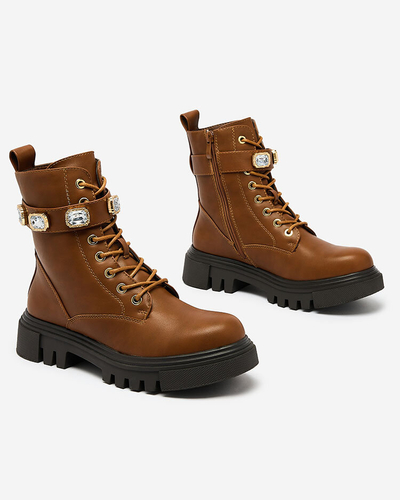 "Royalfashion" Rudi moteriški "Futiti" batai su plokščiu kulnu