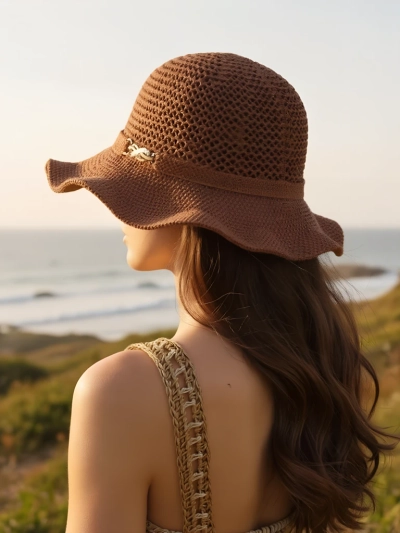 Royalfashion Женская шляпа с волнистыми полями Wave Breeze