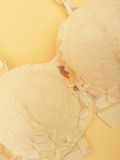 Royalfashion moterų paminkštintas liemenėlė su nėriniais