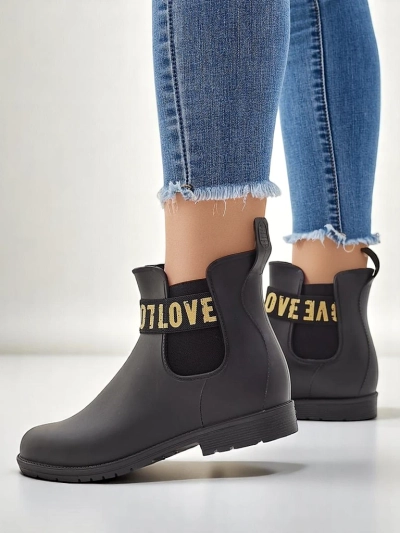 Женские матовые резиновые сапоги Royalfashion с надписью Love Love