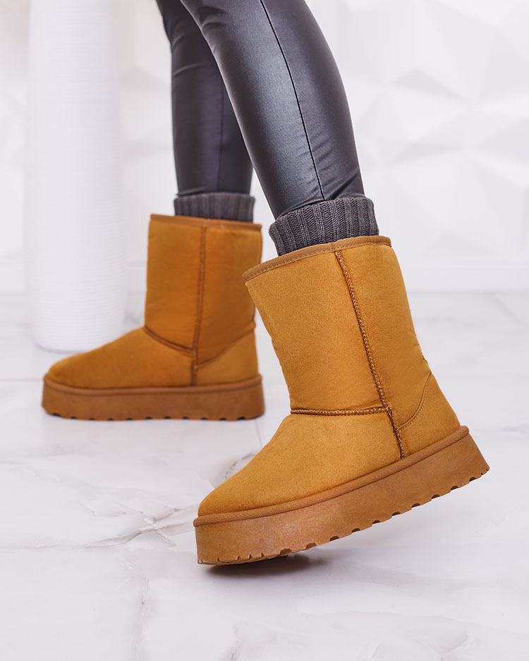 Женские утепленные снегоступы из эко-замши черного цвета Xetik - Обувь