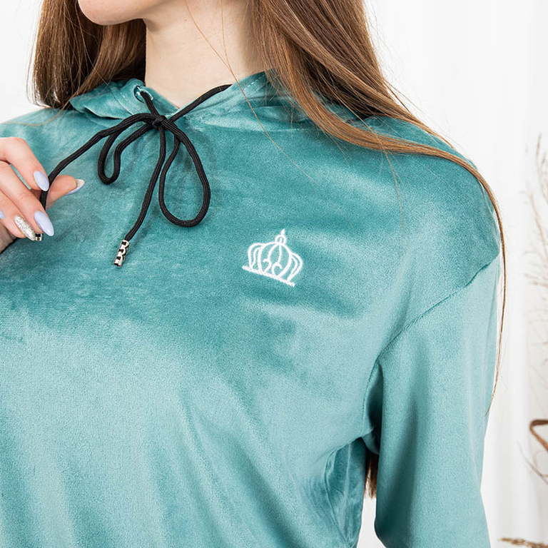 Бирюзовый женский спортивный костюм