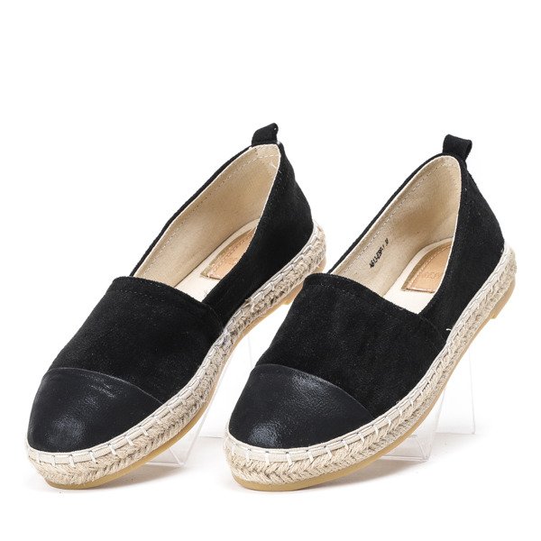 Klasyczne espadryle w kolorze czarnym Alpha - Obuwie