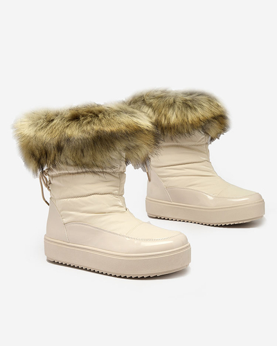 Royalfashion Светло-коричневые ботинки-слипы a'la snow boots for women Gomllo