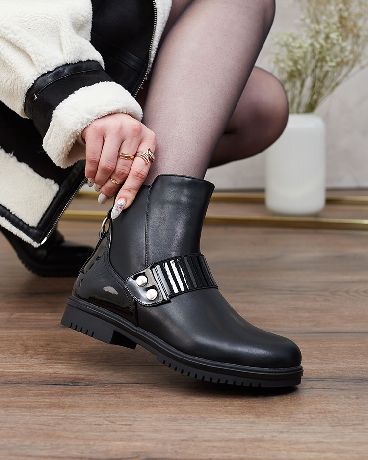 Royalfashion Черные женские сапоги Moretix