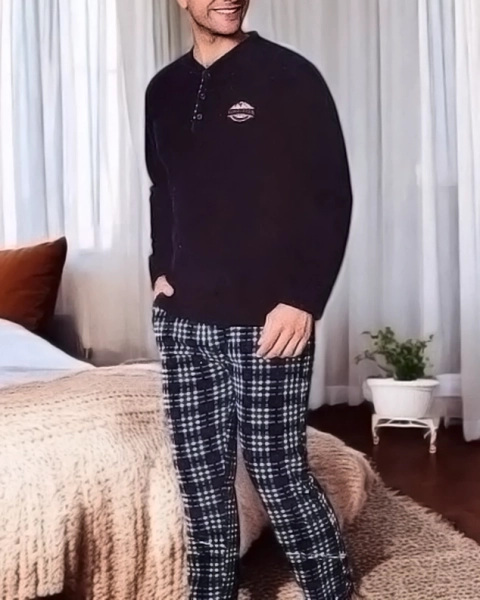 Royalfashion Мужская клетчатая пижама à la polar