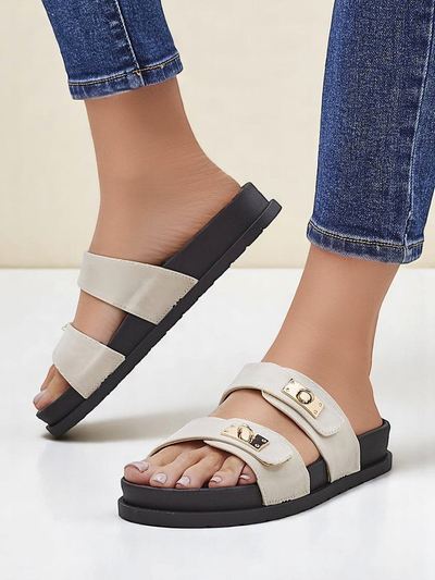 Royalfashion moteriški sandalai su dekoratyvinėmis sagtimis Costes