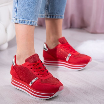 Czerwone buty sportowe Karin - Obuwie