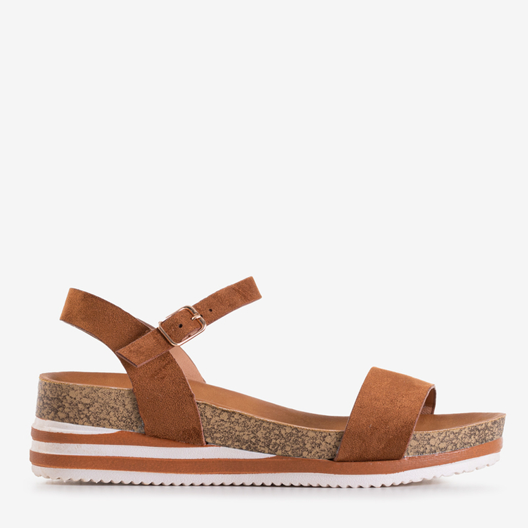 Rudi moteriški žemakulniai sandalai Akiko - Avalynė