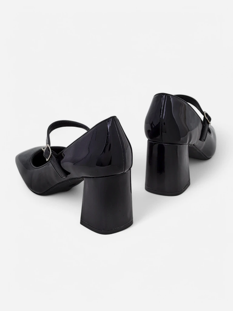 Royalfashion Лаковые женские туфли на каблуке с ремешком Virra