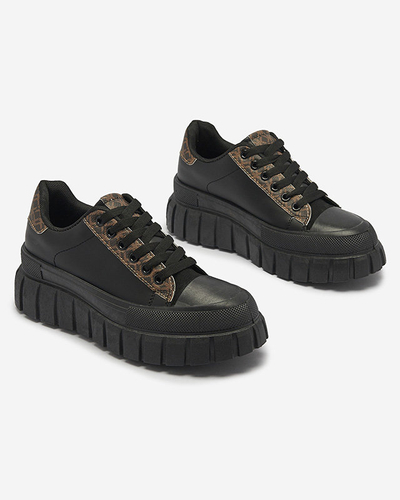 OUTLET Kasdieniai juodi sportiniai bateliai Leritic - Avalynė