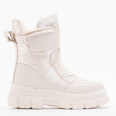 Кремовые женские зимние ботинки Naselia