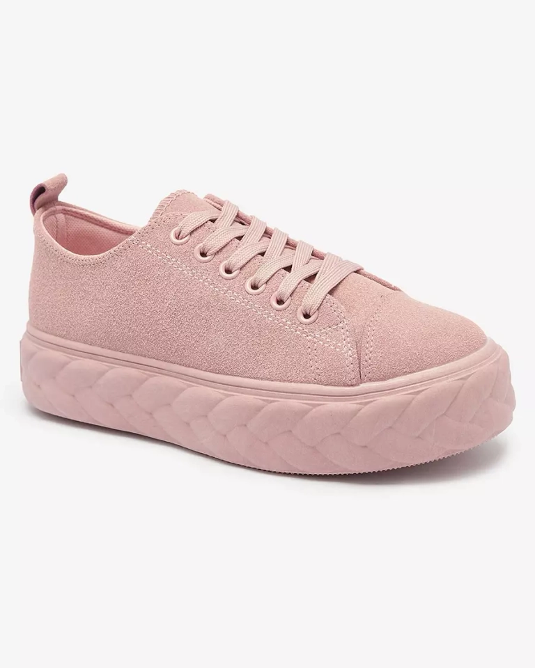 Розовые женские кроссовки на платформе Sedix - Обувь