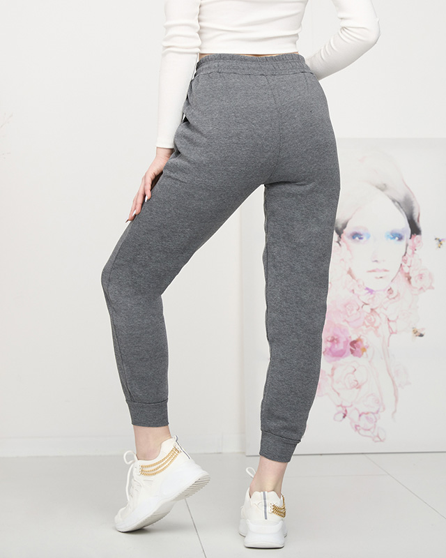 Утепленные женские толстовки темно-серого цвета - Одежда