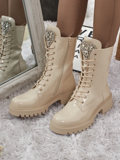 Lakieruoti šnuoruojami moteriški aulinukai Emelune