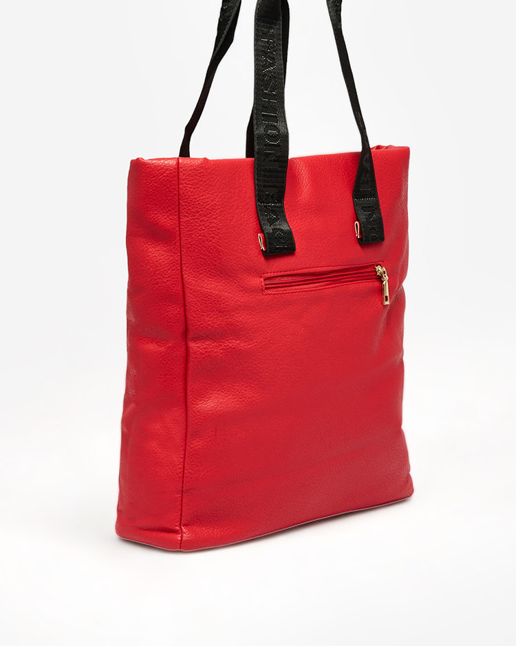 Royalfashion Большая женская сумка-шоппер красного цвета