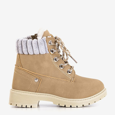 Jasnobrązowe dziecięce trapery Valdem - Obuwie