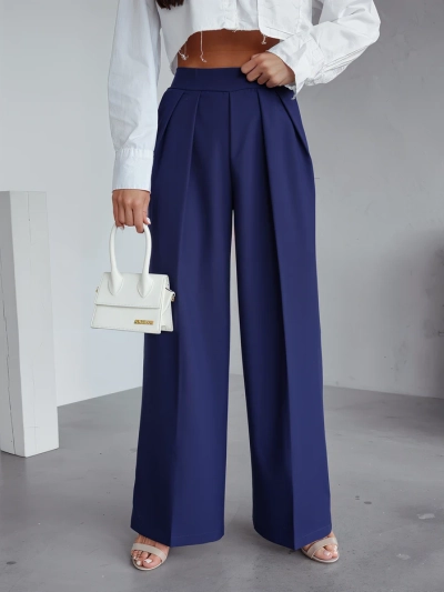 Royalfashion Широкие женские брюки со складками