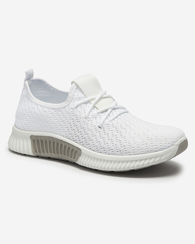 Белая женская спортивная обувь из ткани Vobbu- Footwear