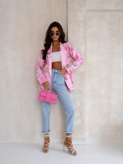 Royalfashion Женский блейзер без застежки с розами