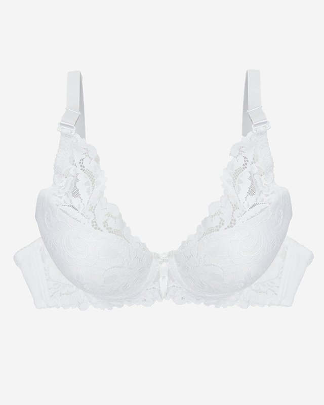 Moteriška nėriniuota liemenėlė balta - Apatiniai drabužiai