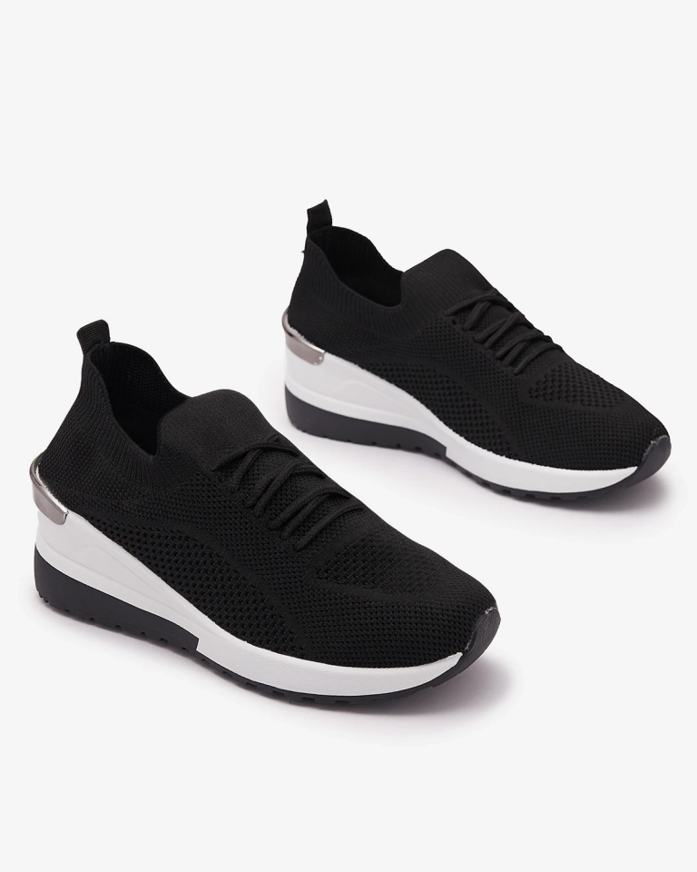 Juodi moteriški sportiniai bateliai su paslėptu inkaru Ahelle- Footwear