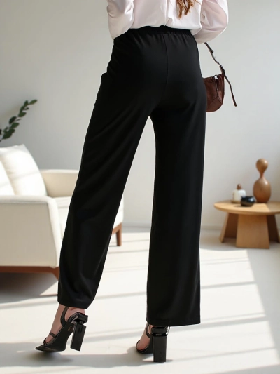 Широкие женские брюки Royalfashion с поясом