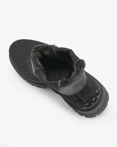 "Royalfashion" Juodi apšiltinti moteriški batai "Comfy Walk"