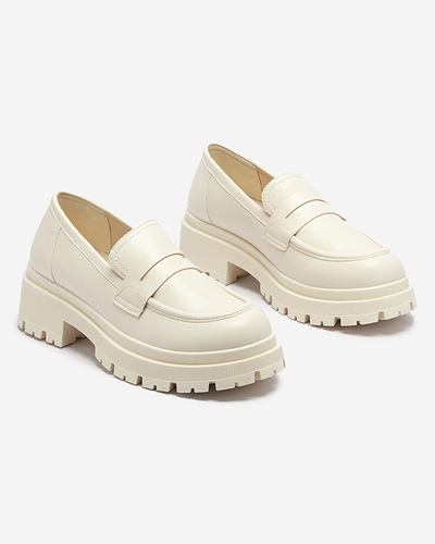 Бежевые мокасины из экокожи для женщин Firlonna- Footwear