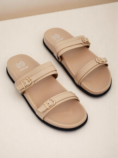Royalfashion Moteriškos eko odos šlepetės EcoTwins Slides
