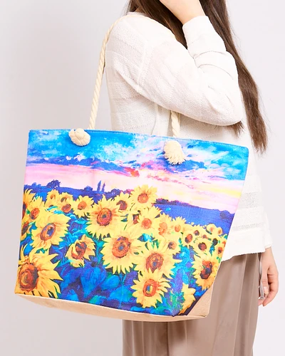 Royalfashion Didelis audinys krepšys su spauda