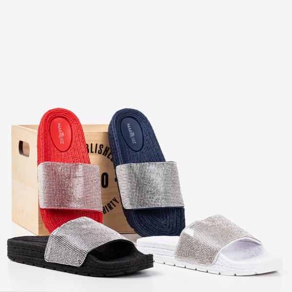 Женские красные тапочки с фианитом Blink Blink - Обувь