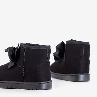 Детские зимние сапоги черные с жемчугом Mira - Обувь