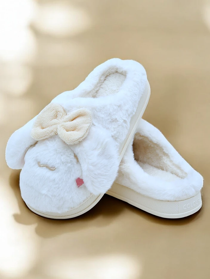 Женские меховые тапочки Royalfashion с бантом Savos