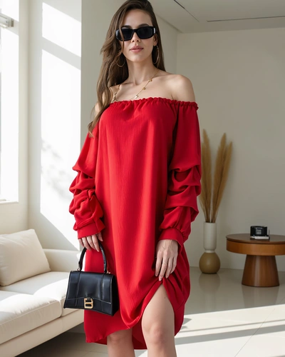 Royalfashion Платье для женщин в испанском стиле с рюшами