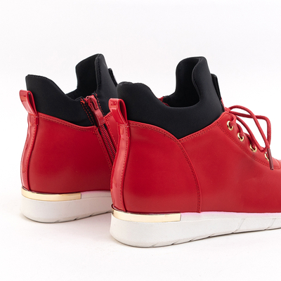 Красные ботинки для девочек Clafi