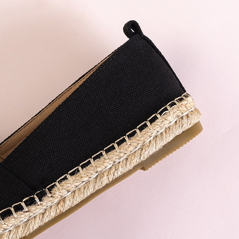 Черные женские эспадрильи с отделкой Manya